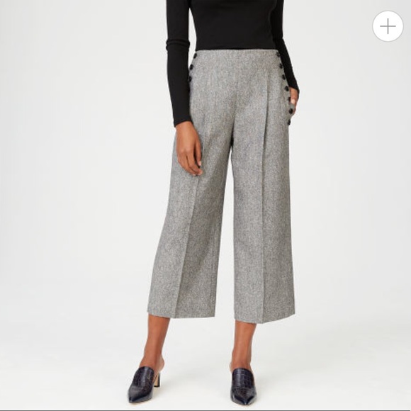 Nwt Club Monaco Wool Cropped Wide Leg 
